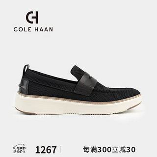 colehaan/歌涵 男鞋乐福鞋 2024春夏透气黑色一脚蹬网面休闲鞋C40048 黑色 44