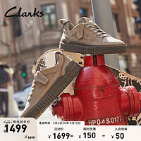 Clarks 其乐 街头系列男鞋24小白鞋街头潮流运动鞋休闲滑板鞋 灰色 261761857 42