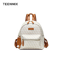 TEENMIX 天美意 2024新款双肩包大容量旅行包背包书包  棕色