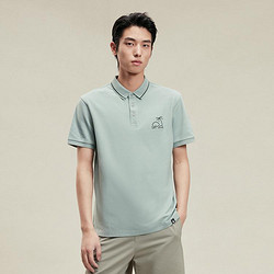 JACK&JONES 杰克琼斯 夏季新款常规版型海边度假风刺绣装饰百搭翻领短袖polo衫男装