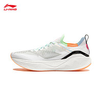 LI-NING 李宁 越影 3 Pro 反光beng丝高回弹缓震跑步男鞋 ARHU001-8 标准白/仙果绿 47.5