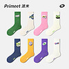 PRIMEET/派米 袜子男女款夏季美式中筒袜运动滑板街头字母长筒长袜