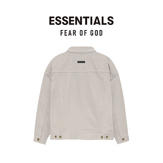 FEAR OF GOD ESSENTIALS牛仔夹克美式高街潮牌简约复古潮流时尚宽松百搭经典复古外套 玄英黑 Jet Black XL