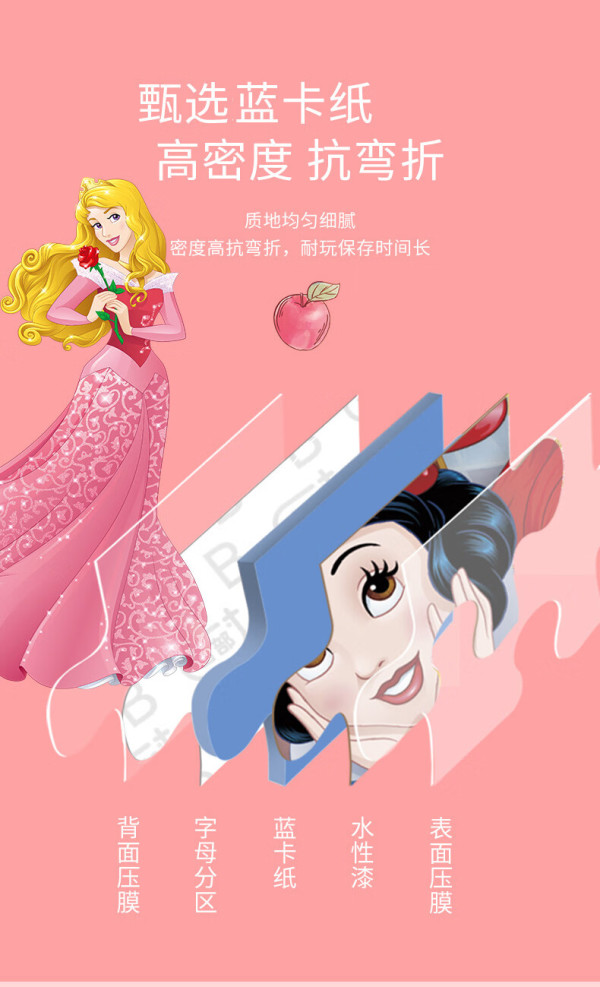 迪士尼(disney)成人拼图1000片 公主成年玩具减压治愈高难度蓝卡拼图