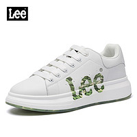 Lee 经典小白鞋男情侣款百搭透气板鞋时尚低帮休闲鞋子 白色-男款 39