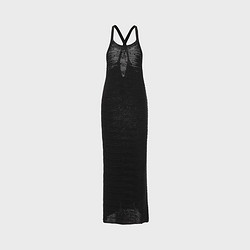 Massimo Dutti 女士缕空弹力透气小性感吊带针织连衣裙