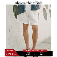 ABERCROMBIE & FITCH男装 24春夏宽松舒适潮流亚麻混纺短裤 KI128-4089 奶油色 XS (170/70A)