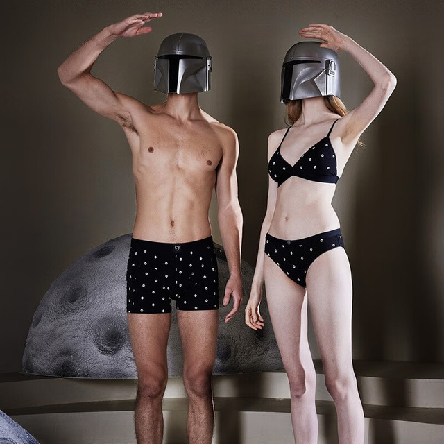 A-dam Underwear A-dam情侣内衣女三角裤蕾丝内裤男棉质透气运动520送男友 宇航员-女裤 L