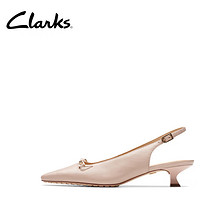 Clarks 其乐 露娜小姐系列 女士镂空尖头凉鞋 261767934 粉色 40