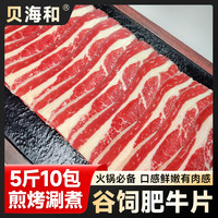 肥牛卷原切肥牛片烤肉食材新鲜牛肉片涮火锅食材10袋谷饲雪花套餐