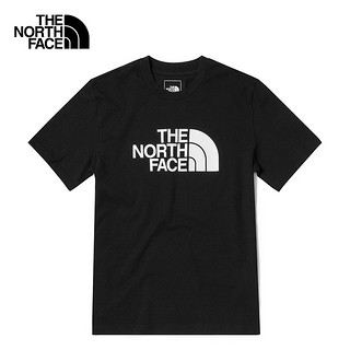 北面（The North Face）T恤男春夏户外短袖休闲透气舒适宽松圆领套头半袖 JK3/黑色 M/170(拍小一码)