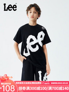 Lee 儿童纯棉短袖T恤 黑色