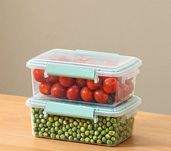 Citylong 禧天龙 大容量保鲜盒塑料密封盒杂粮干货储物盒冰箱收纳整理盒子 碧绿色 1.5L
