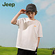 Jeep 吉普 儿童短袖T恤 D342NT1356白色 150cm
