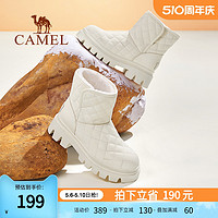 CAMEL 骆驼 女鞋2022冬季新款皮毛一体雪地靴女冬加绒加厚防水棉鞋女