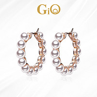 GiO珠宝 日本Akoya海水珍珠耳环18K金耳钉耳饰年轻款轻奢时尚