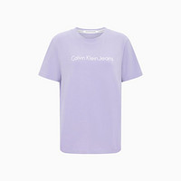 卡尔文·克莱恩 Calvin Klein CK Jeans夏季女士经典百搭圆领简约印花微弹休闲短袖T恤J219146