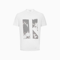 卡尔文·克莱恩 Calvin Klein CK Jeans夏季男士时尚纯棉大幅图片字母印花透气短袖T恤40DC844