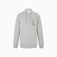 限尺码：卡尔文·克莱恩 Calvin Klein CK Jeans春秋男士时尚简约抽绳领棉质交叠LOGO套头卫衣J319704