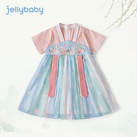 JELLYBABY 儿童连衣裙 唐装 汉服 翩翩-粉色 100cm