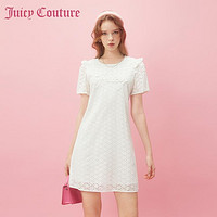 Juicy Couture 橘滋 月见山茶Logo蕾丝刺绣肌理连衣裙