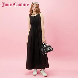 Juicy Couture 橘滋 城南旧事logo刺绣肌理感拼接连衣裙