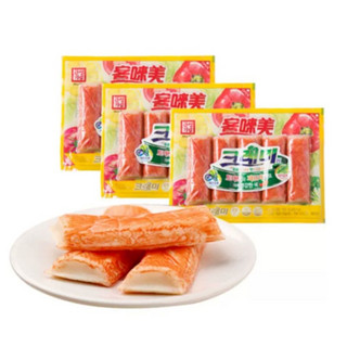 韩国进口客唻美手撕蟹味棒蟹柳蟹肉棒90g*3袋低脂零食火锅搭档