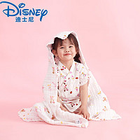 Disney 迪士尼 婴儿泡泡棉6层纱浴巾宝宝纯棉新生儿浴巾柔软吸水105*105cm粉色