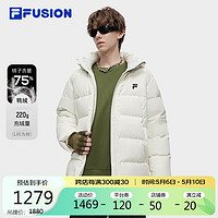 FILA 斐乐 FUSION 斐乐潮牌羽绒服男2023冬季时尚简约宽松连帽上衣