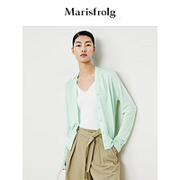 Marisfrolg 玛丝菲尔 2023年夏季新款绿色淡雅风修身针织开衫 绿色 S