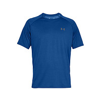 安德玛 男士运动时尚速干圆领短袖T恤1326413 蓝色 XL