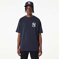 NEW ERA 纽亦华 七夕礼物 运动T恤短袖男女同款 MLB洋基队  深蓝色NY 2XL