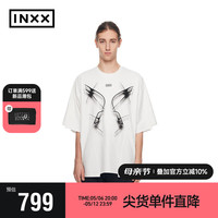 英克斯(inxx)时尚潮流夏宽松休闲短袖T恤男女同款XXE2015060 白色 XS