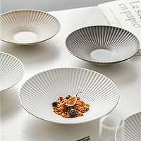 稻森 汤碗面碗家用2024菜盘子高级感陶瓷特别好看的饭碗大碗斗笠碗