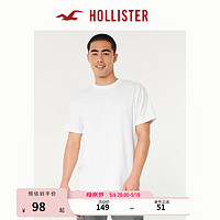 HOLLISTER 24春夏纯色百搭圆领短袖T恤男装女装354814-1 白色 XS (170/84A)