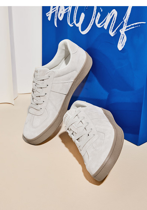 热风板鞋德训鞋复古百搭做旧耐穿舒适运动休闲鞋通勤2024年春季男款