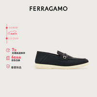 菲拉格慕(Ferragamo)男士黑色乐福鞋 0768454_M _ 95/45