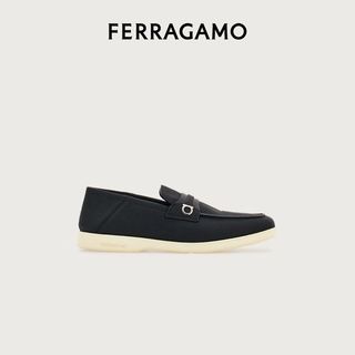 菲拉格慕（Ferragamo）男士黑色乐福鞋 0768454_M  _ 95/45 