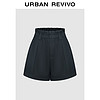 URBAN REVIVO 女士超宽松廓形短裤 UWU640044 墨蓝 M
