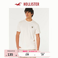 HOLLISTER【凉感T】24春夏美式Logo短袖T恤男女装 KI324-4061 奶油色 XS (170/84A)