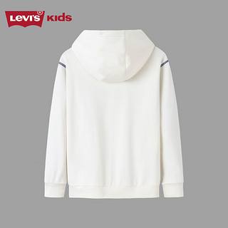 Levi's李维斯童装24春女童连帽卫衣儿童桃心logo休闲上衣 糖果白 155/72(L)