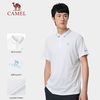 CAMEL 骆驼 户外运动速干T恤女短袖简约立领宽松透气POLO衫 A13BAVaV060