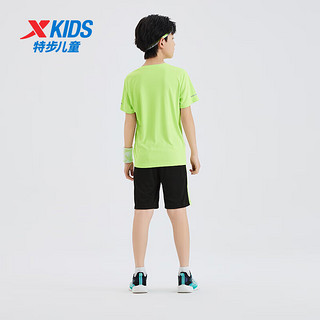 特步（XTEP）儿童童装夏季套装男女童通码透气舒适两件套 嫩草绿 140cm
