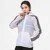 adidas 阿迪达斯 女装修身运动跑步训练健身舒适休闲夹克外套户外风衣皮肤衣