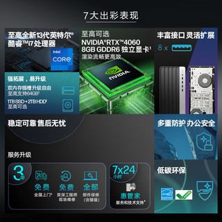 HP 惠普战99 游戏台式电脑主机 家用直播办公设计师渲染4060独显台式机电脑全套 15L | 单主机 【RTX4060】13代i5 16G 1T固态