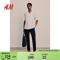H&M男装2024夏季标准版型精裁慢跑裤1214949 黑色 165/72 XS