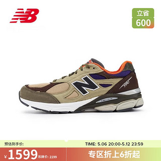 new balance 男鞋女鞋990V3系列美产百搭运动休闲鞋M990BT3 44.5