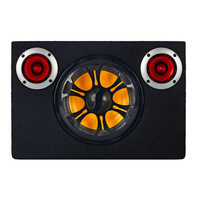 车美美12v24v车载低音炮 汽车货车音箱 蓝牙音响有源家用大功率重低音炮 8英寸方形双高音 带通话功能