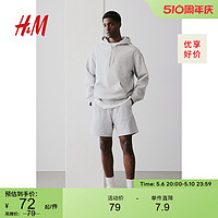 H&M HM男装短裤2024夏季新款抽绳松紧腰舒适附侧后口袋短卫裤1224295