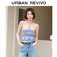 URBAN REVIVO 女士渐变设计感串珠挂脖针织背心 UWL940068 多色 XS